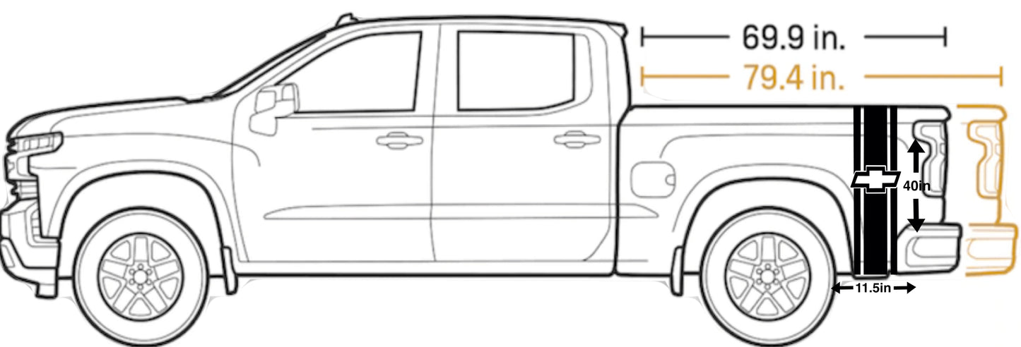 Chevy Logo Truck Bed Vinyl Decal Sticker
