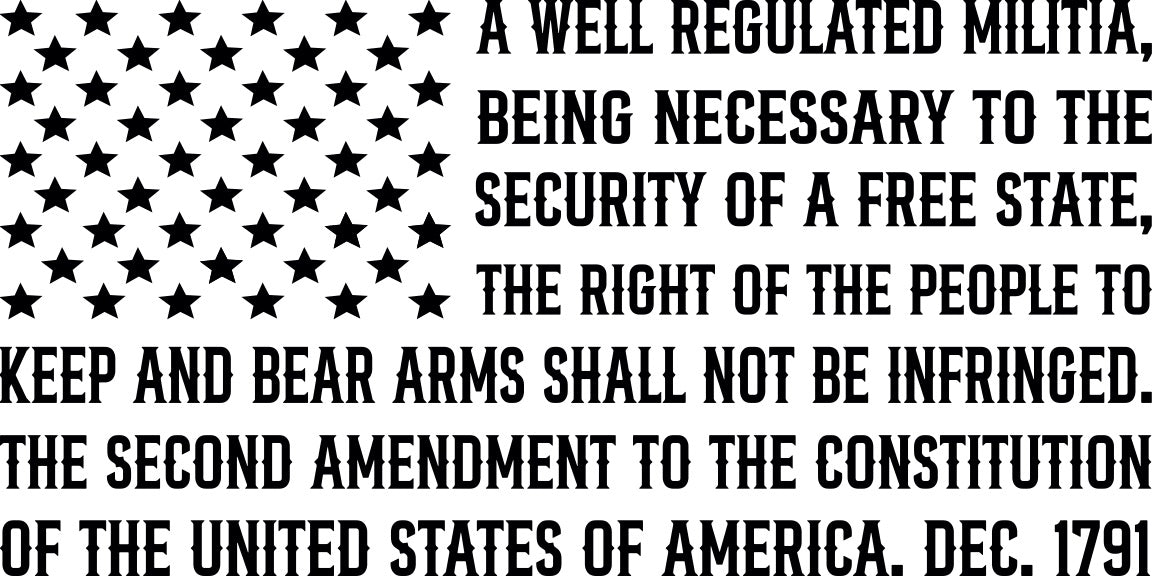 2nd Amendment American Vinyl Decal Sticker for Cars Trucks Walls Mirrors and More