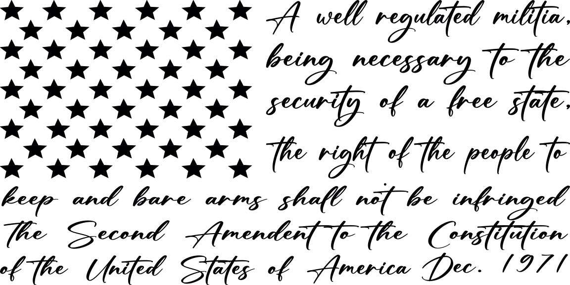 2nd Amendment American Vinyl Decal Sticker for Cars Trucks Walls Mirrors and More