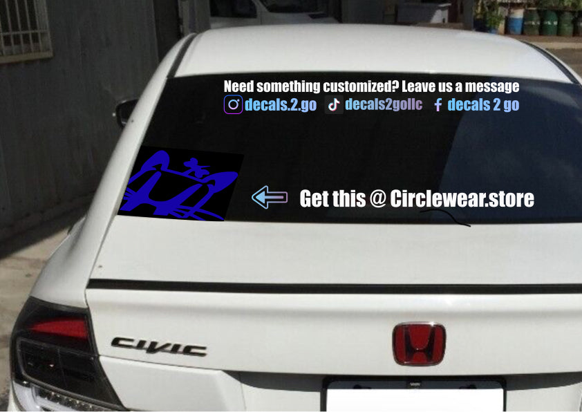 Hello Kitty Honda Decal Sticker