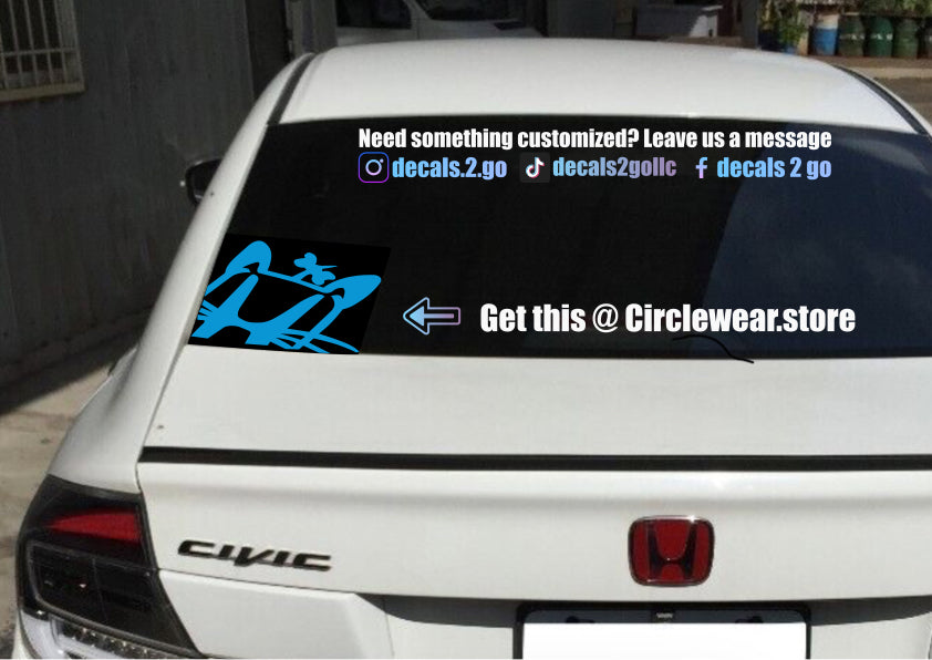 Hello Kitty Honda Decal Sticker