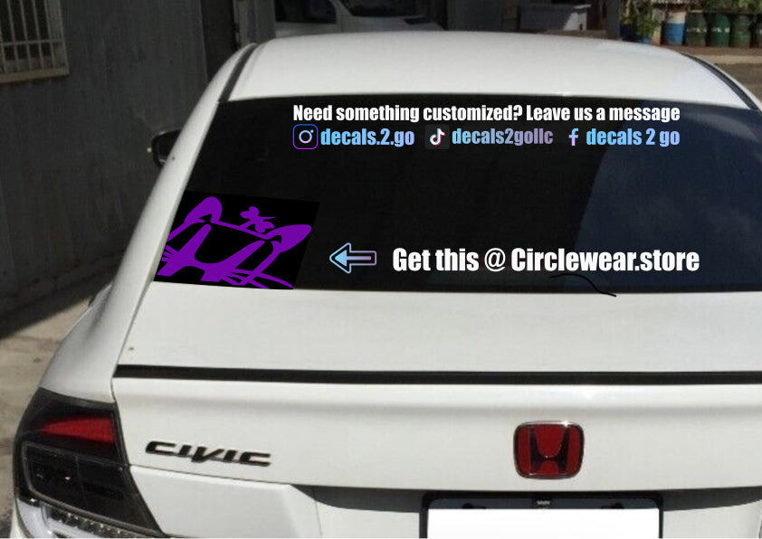 Hello Kitty Honda Decal Sticker