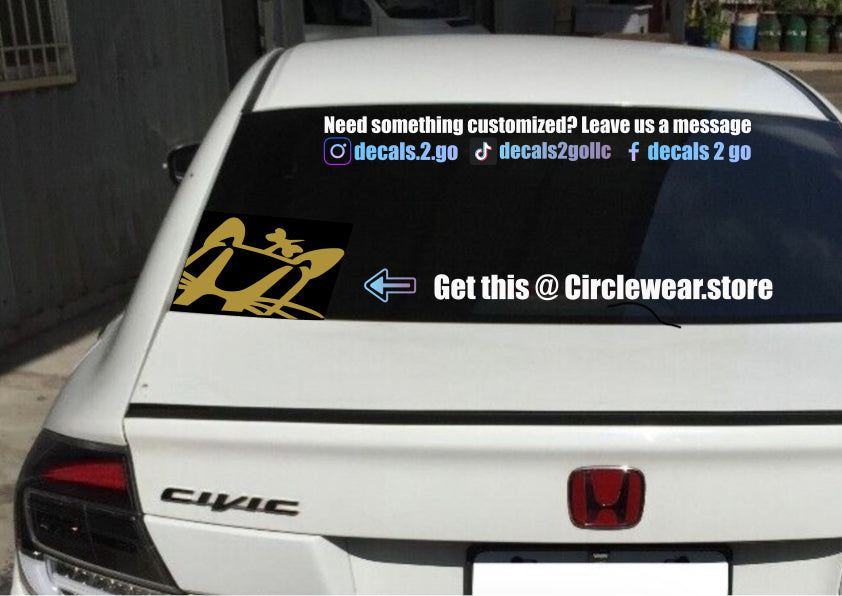 Hello Kitty Honda Decal Sticker