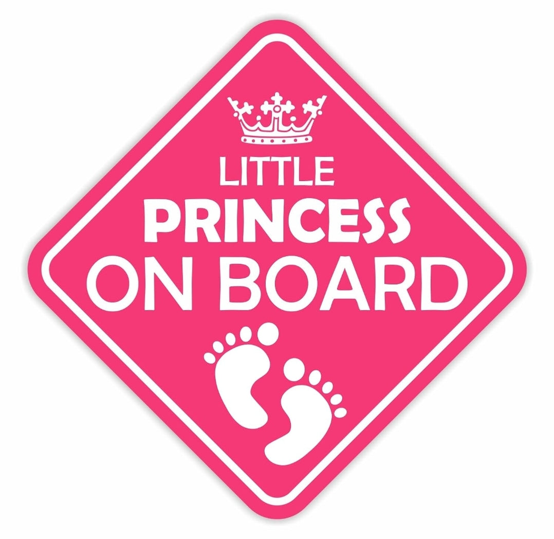 Little Pricess On Board Vinyl Decal Sticker