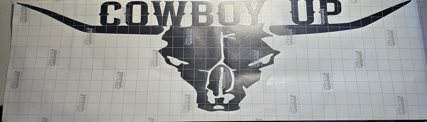 Cowboy Up Decal Sticker for Car Truck SUV