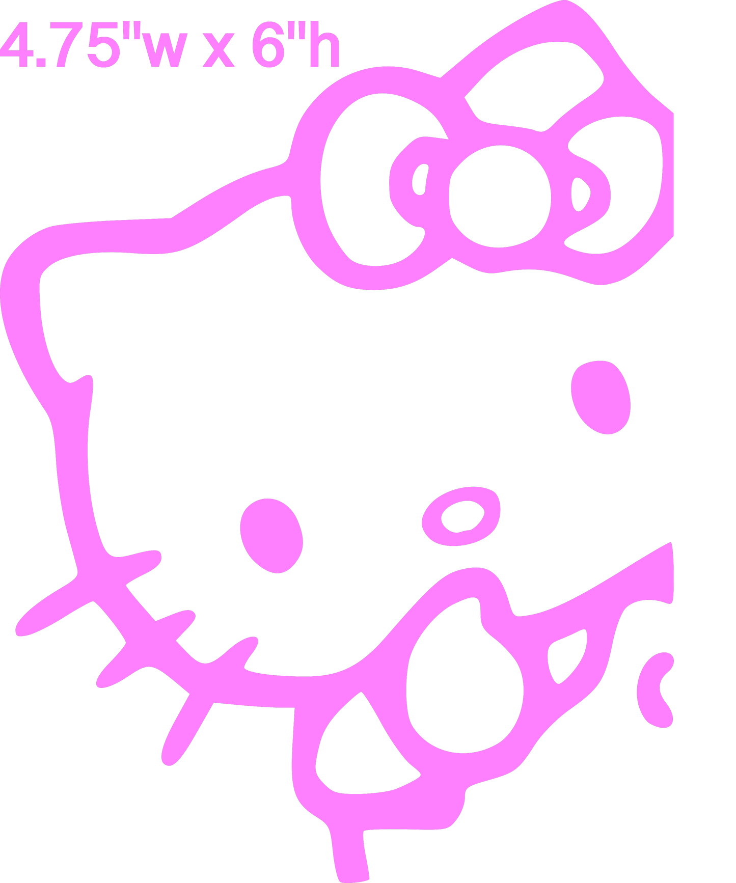 Hello Kitty Peeking Decal Sticker Car Truck Wall