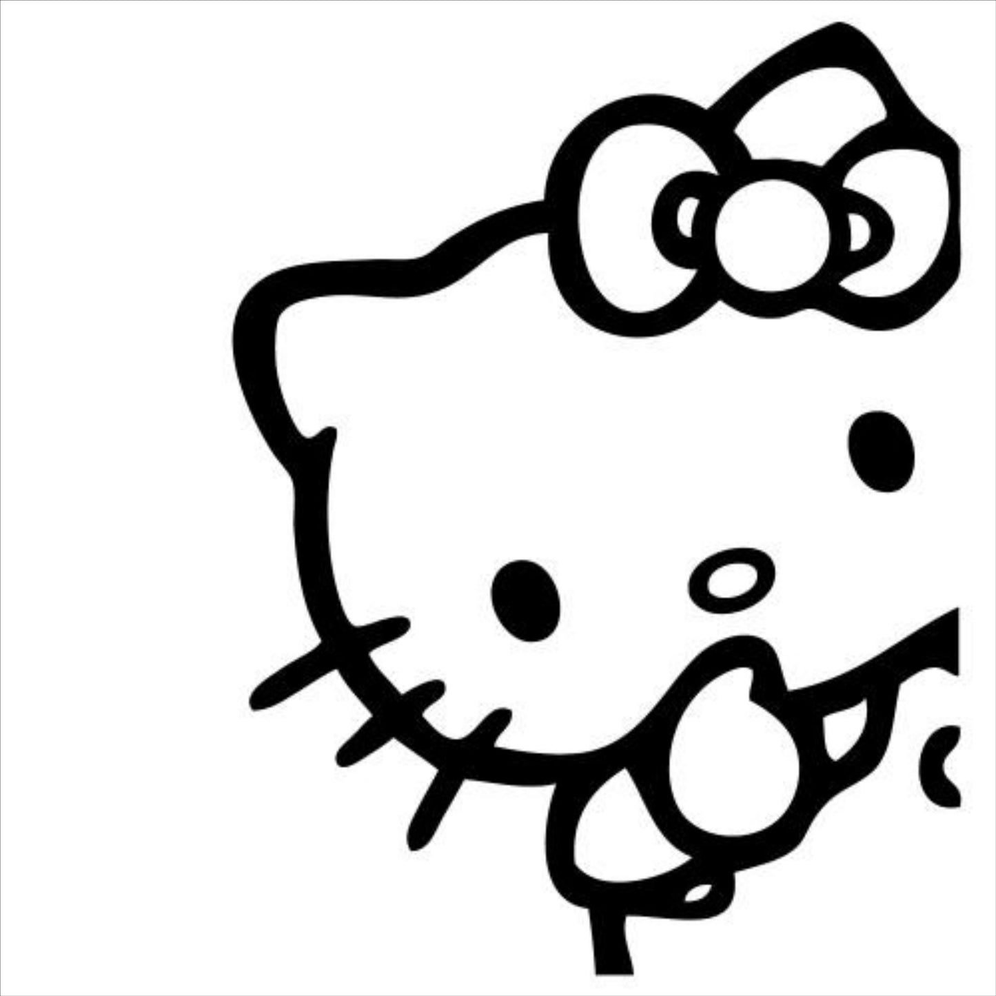 Hello Kitty Peeking Decal Sticker Car Truck Wall
