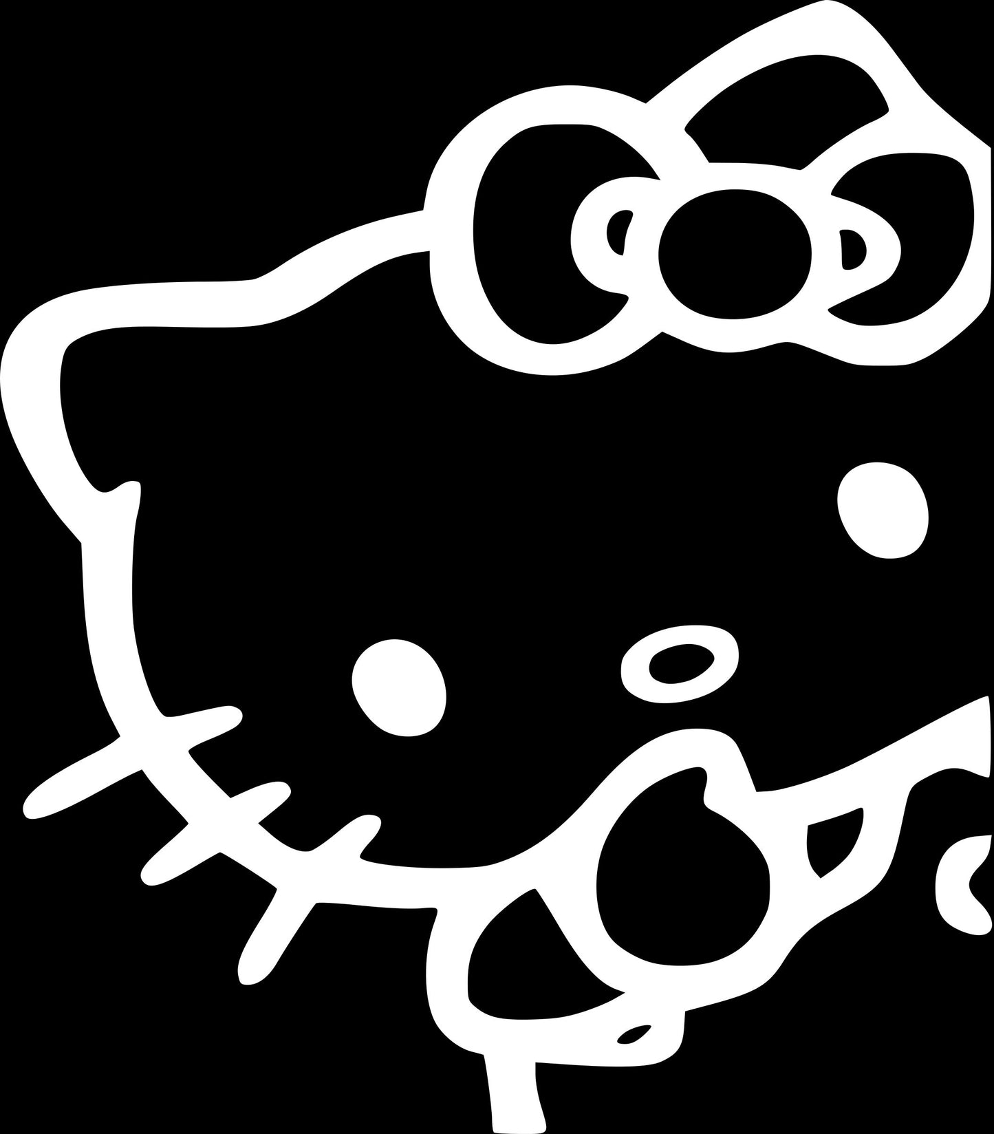 Hello Kitty Peeking Decal Sticker Car Truck Wall