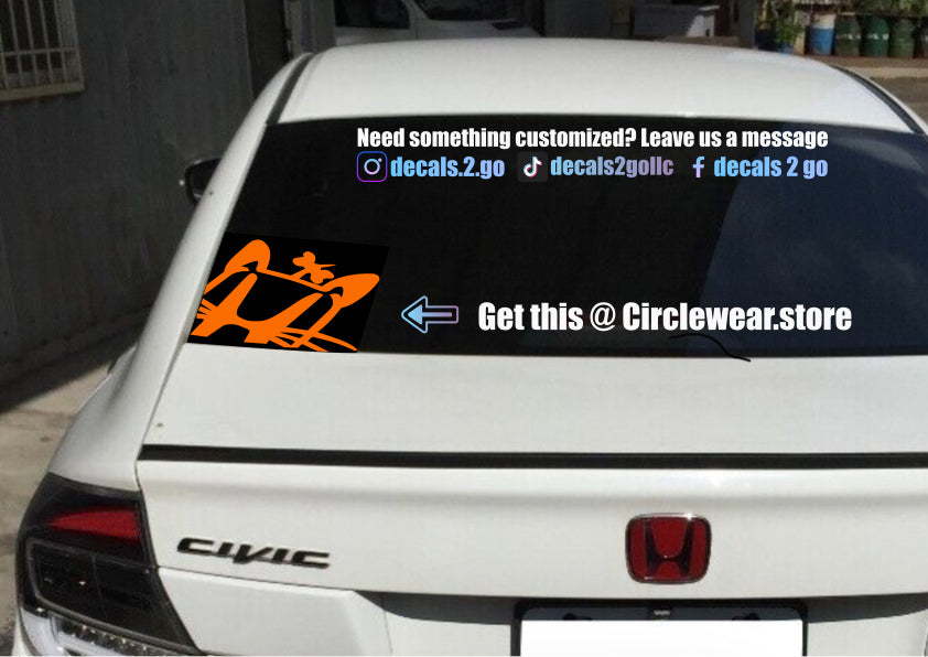 Hello Kitty Honda Decal Sticker