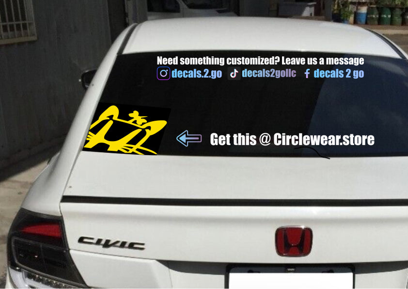 Hello Kitty Honda Decal Sticker