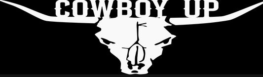 Cowboy Up Decal Sticker for Car Truck SUV