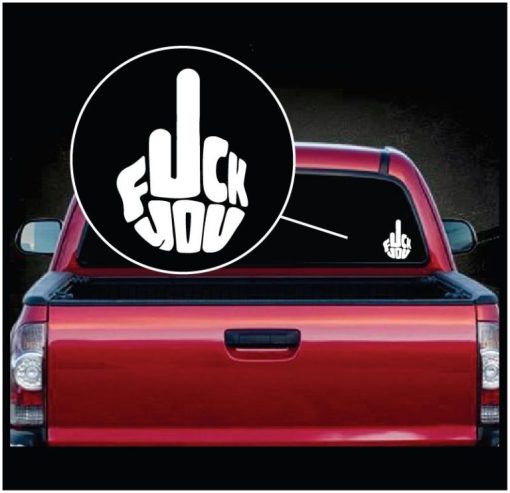 Fuck you middle finger Vinyl decal sticker