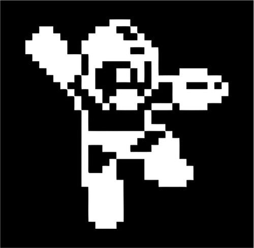 8 Bit Mega Man Decal Sticker
