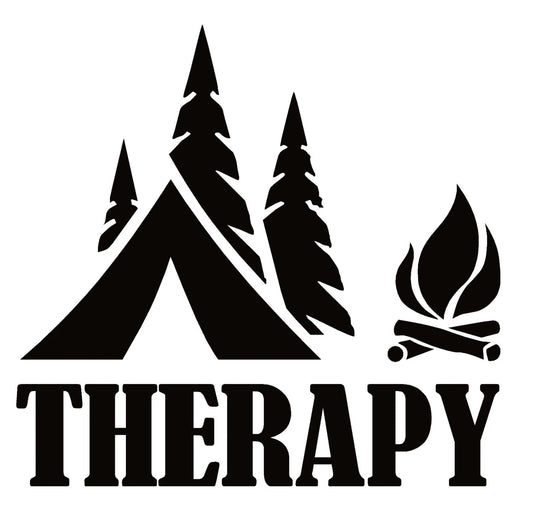 Therapy Camping Decal Sticker